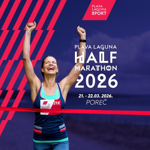 Otvorene prijave za Plava Laguna Polumaraton u Poreču  21. i 22. ožujka 2026.